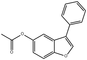 3-phenyl-1-benzofuran-5-yl acetate 结构式