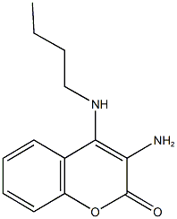 3-amino-4-(butylamino)-2H-chromen-2-one 结构式