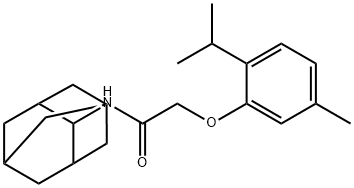 N-(2-adamantyl)-2-(2-isopropyl-5-methylphenoxy)acetamide 结构式