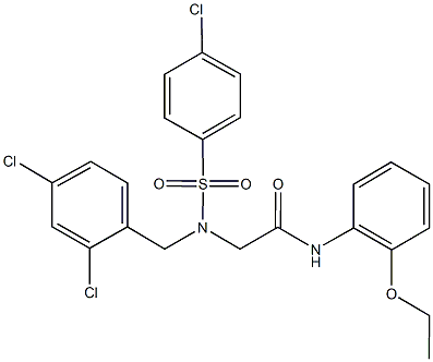 2-[[(4-chlorophenyl)sulfonyl](2,4-dichlorobenzyl)amino]-N-(2-ethoxyphenyl)acetamide 结构式