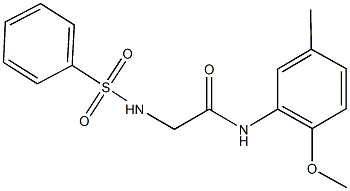 N-(2-methoxy-5-methylphenyl)-2-[(phenylsulfonyl)amino]acetamide 结构式