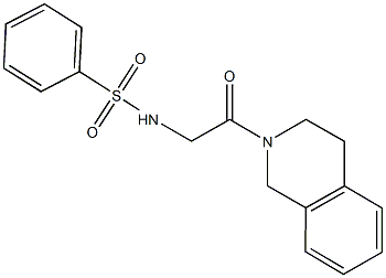 N-[2-(3,4-dihydro-2(1H)-isoquinolinyl)-2-oxoethyl]benzenesulfonamide 结构式