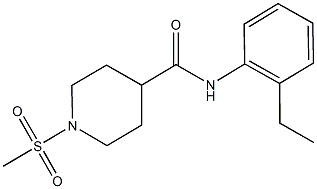 N-(2-ethylphenyl)-1-(methylsulfonyl)-4-piperidinecarboxamide 结构式