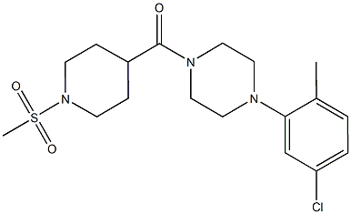 1-(5-chloro-2-methylphenyl)-4-{[1-(methylsulfonyl)-4-piperidinyl]carbonyl}piperazine 结构式