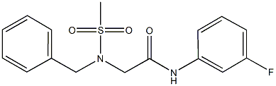 2-[benzyl(methylsulfonyl)amino]-N-(3-fluorophenyl)acetamide 结构式