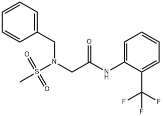 2-[benzyl(methylsulfonyl)amino]-N-[2-(trifluoromethyl)phenyl]acetamide 结构式