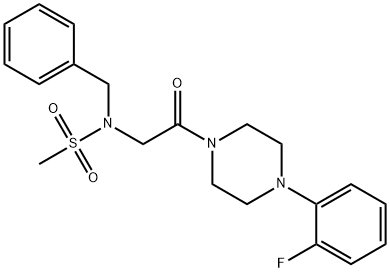 N-benzyl-N-{2-[4-(2-fluorophenyl)-1-piperazinyl]-2-oxoethyl}methanesulfonamide 结构式