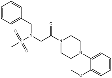 N-benzyl-N-{2-[4-(2-methoxyphenyl)-1-piperazinyl]-2-oxoethyl}methanesulfonamide 结构式