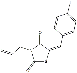 3-allyl-5-(4-iodobenzylidene)-1,3-thiazolidine-2,4-dione 结构式