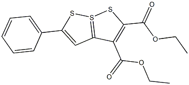 diethyl 5-phenyl-7lambda~4~-[1,2]dithiolo[5,1-e][1,2]dithiole-2,3-dicarboxylate 结构式