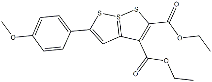 diethyl 5-(4-methoxyphenyl)-7lambda~4~-[1,2]dithiolo[5,1-e][1,2]dithiole-2,3-dicarboxylate 结构式