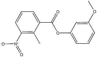 3-methoxyphenyl 3-nitro-2-methylbenzoate 结构式