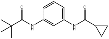 N-{3-[(2,2-dimethylpropanoyl)amino]phenyl}cyclopropanecarboxamide 结构式