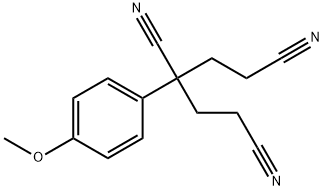 3-(4-methoxyphenyl)-1,3,5-pentanetricarbonitrile 结构式