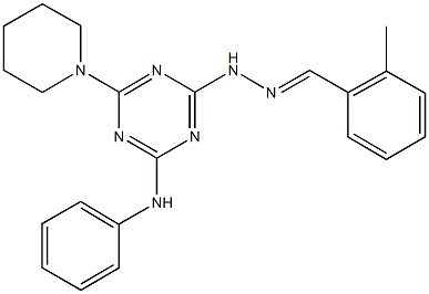 2-methylbenzaldehyde [4-anilino-6-(1-piperidinyl)-1,3,5-triazin-2-yl]hydrazone 结构式