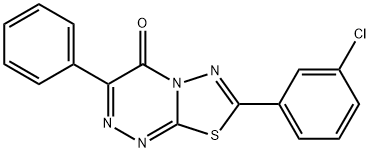 7-(3-chlorophenyl)-3-phenyl-4H-[1,3,4]thiadiazolo[2,3-c][1,2,4]triazin-4-one 结构式