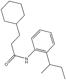 N-(2-sec-butylphenyl)-3-cyclohexylpropanamide 结构式