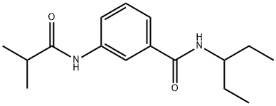 N-(1-ethylpropyl)-3-(isobutyrylamino)benzamide 结构式