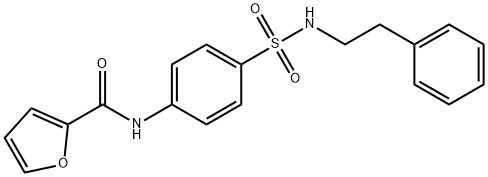 N-(4-{[(2-phenylethyl)amino]sulfonyl}phenyl)-2-furamide 结构式