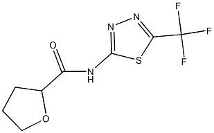 N-[5-(trifluoromethyl)-1,3,4-thiadiazol-2-yl]tetrahydro-2-furancarboxamide 结构式