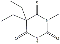 5,5-diethyl-1-methyl-6-thioxodihydro-2,4(1H,3H)-pyrimidinedione 结构式