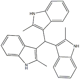 3-[bis(2-methyl-1H-indol-3-yl)methyl]-2-methyl-1H-indole 结构式