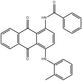 N-[9,10-dioxo-4-(2-toluidino)-9,10-dihydroanthracen-1-yl]benzamide 结构式