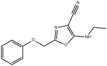 5-(ethylamino)-2-(phenoxymethyl)-1,3-oxazole-4-carbonitrile 结构式
