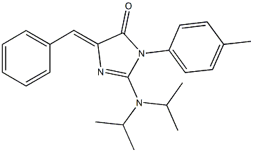 5-benzylidene-2-(diisopropylamino)-3-(4-methylphenyl)-3,5-dihydro-4H-imidazol-4-one 结构式