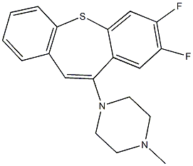 1-(7,8-difluorodibenzo[b,f]thiepin-10-yl)-4-methylpiperazine 结构式