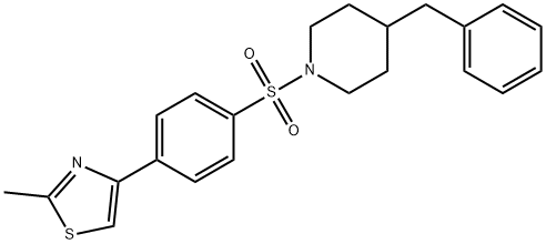 4-benzyl-1-{[4-(2-methyl-1,3-thiazol-4-yl)phenyl]sulfonyl}piperidine 结构式