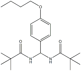 N-{(4-butoxyphenyl)[(2,2-dimethylpropanoyl)amino]methyl}-2,2-dimethylpropanamide 结构式