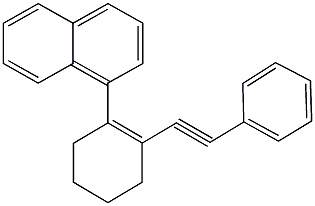 1-[2-(phenylethynyl)-1-cyclohexen-1-yl]naphthalene 结构式