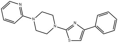 1-(4-phenyl-1,3-thiazol-2-yl)-4-(2-pyridinyl)piperazine 结构式