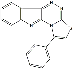 1-phenyl[1,3]thiazolo[2',3':3,4][1,2,4]triazino[5,6-b]indole 结构式