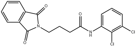 N-(2,3-dichlorophenyl)-4-(1,3-dioxo-1,3-dihydro-2H-isoindol-2-yl)butanamide 结构式