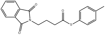 S-(4-methylphenyl) 4-(1,3-dioxo-1,3-dihydro-2H-isoindol-2-yl)butanethioate 结构式