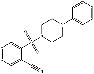 2-[(4-phenyl-1-piperazinyl)sulfonyl]benzonitrile 结构式