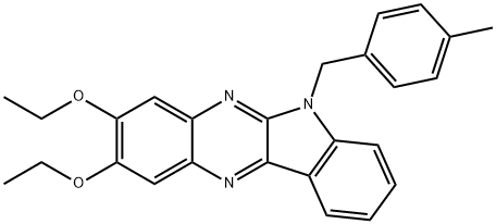 2,3-diethoxy-6-(4-methylbenzyl)-6H-indolo[2,3-b]quinoxaline 结构式