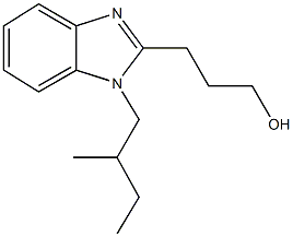 3-[1-(2-methylbutyl)-1H-benzimidazol-2-yl]-1-propanol 结构式