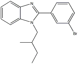 2-(3-bromophenyl)-1-(2-methylbutyl)-1H-benzimidazole 结构式