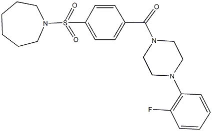 1-[(4-{[4-(2-fluorophenyl)-1-piperazinyl]carbonyl}phenyl)sulfonyl]azepane 结构式
