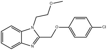 2-[(4-chlorophenoxy)methyl]-1-(2-methoxyethyl)-1H-benzimidazole 结构式