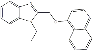 (1-ethyl-1H-benzimidazol-2-yl)methyl 1-naphthyl ether 结构式