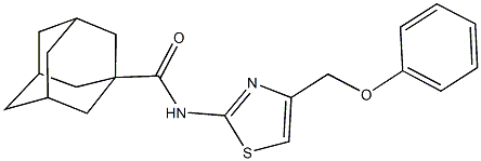 N-[4-(phenoxymethyl)-1,3-thiazol-2-yl]-1-adamantanecarboxamide 结构式