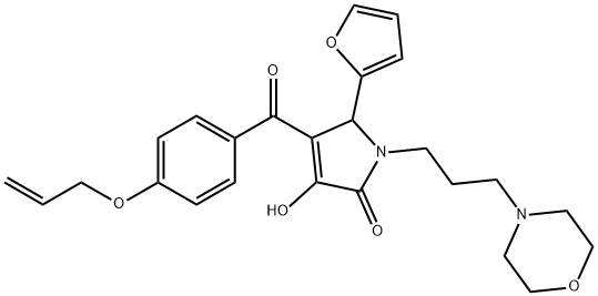 4-[4-(allyloxy)benzoyl]-5-(2-furyl)-3-hydroxy-1-[3-(4-morpholinyl)propyl]-1,5-dihydro-2H-pyrrol-2-one 结构式