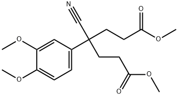 dimethyl 4-cyano-4-(3,4-dimethoxyphenyl)heptanedioate 结构式