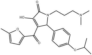 1-[3-(dimethylamino)propyl]-3-hydroxy-5-(4-isopropoxyphenyl)-4-(5-methyl-2-furoyl)-1,5-dihydro-2H-pyrrol-2-one 结构式