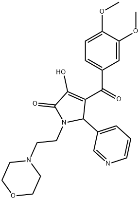 4-(3,4-dimethoxybenzoyl)-3-hydroxy-1-[2-(4-morpholinyl)ethyl]-5-(3-pyridinyl)-1,5-dihydro-2H-pyrrol-2-one 结构式