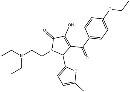 1-[2-(diethylamino)ethyl]-4-(4-ethoxybenzoyl)-3-hydroxy-5-(5-methyl-2-furyl)-1,5-dihydro-2H-pyrrol-2-one 结构式